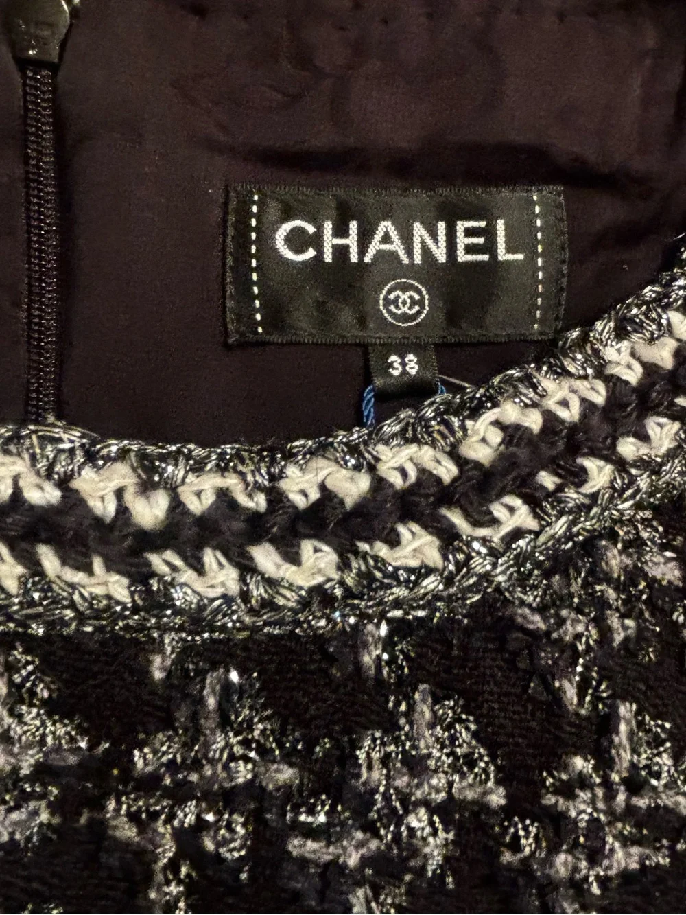 Chanel Tweed Top Metallic Woven Design Spring 2017 (Authenticated)